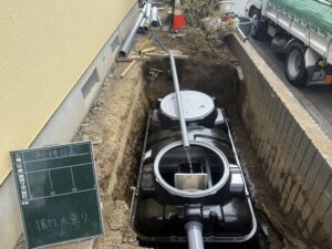 平設備興業の浄化槽設置工事の施工現場